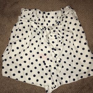 Zara shorts with blue polkadots